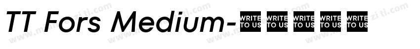 TT Fors Medium字体转换